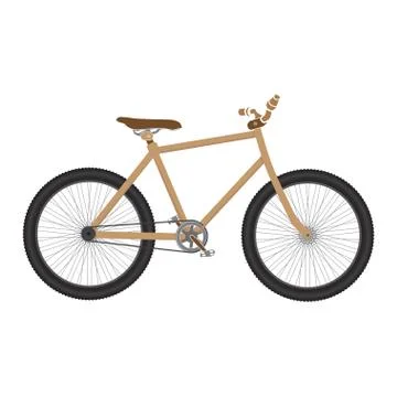 MTB Bicycle brown isolated. Stock Illustration