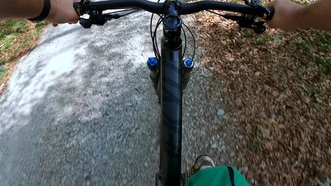 MTB Mountain biker on a trail Stock Footage 129423760