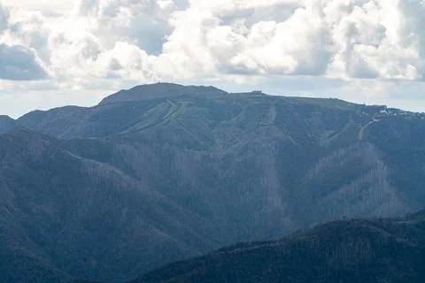 Mt.Buller from the side of the Bluff. Stock Photos