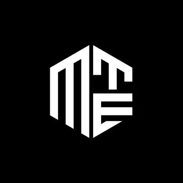 MTE logo MTE icon MTE monogram MTE letter minimalist Circle flat Unique mod.. Stock Illustration