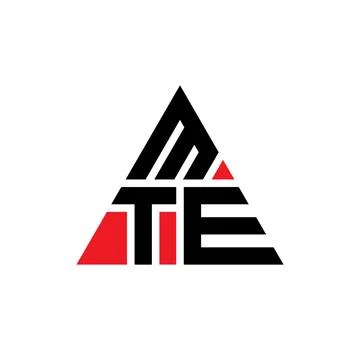 MTE triangle letter logo design with triangle shape. MTE triangle logo desi.. Stock Illustration