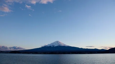 Mt.Fuji at dusk Stock Footage 81286462