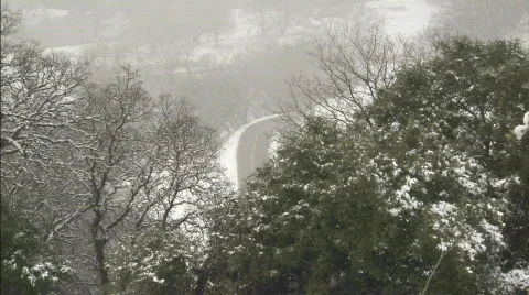 MtHamiliton WinterRoadsZoom Stock Footage 438280