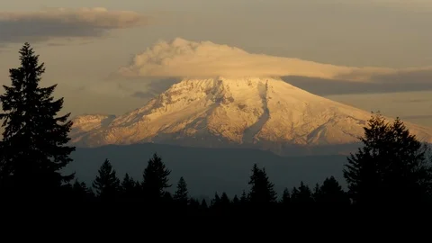 MtHood cloud cap timelapse P1080286 Stock Footage 103340711