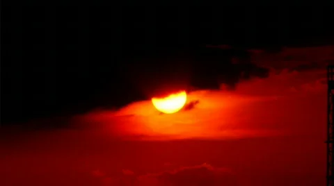 MtnSunset SlipFromClouds 0063GZ Stock Footage 558665