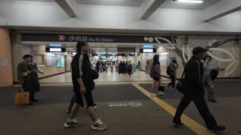 MTR station. Video stock 306850341