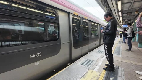 MTR train. Stock Footage 304999352