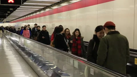 MTR Underpass in Kowloon Stock Footage 203669162