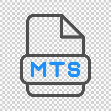 Mts document file icon, symbol modern and elegant design Stock Illustration
