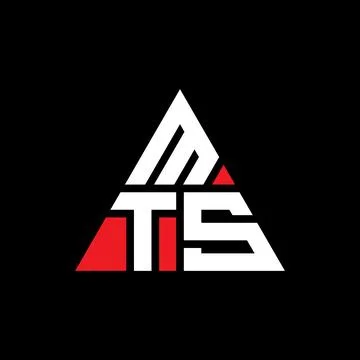 MTS triangle letter logo design with triangle shape. MTS triangle logo desi.. Stock Illustration