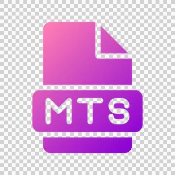Mts video format icon with modern color gradient style イラスト素材