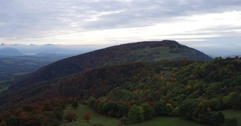 Mt.Salève aerial view Stock Footage 81795759