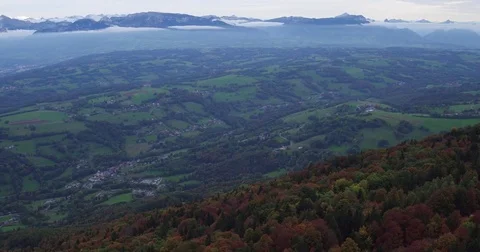 Mt.Salève aerial view Stock Footage 81802093
