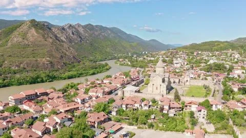 Mtskheta ancient capital of Georgia Stock Photos