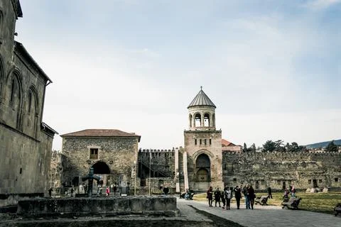Mtskheta, Georgia, 13 March 2019, Fortress old town stone heritage fortific.. Foto stock