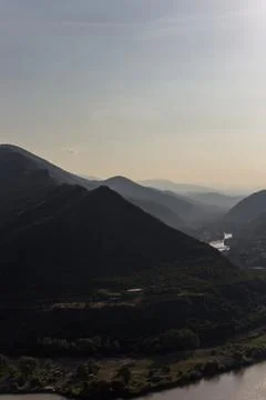 Mtskheta, Georgia. The Ancient World Heritage, Georgian Orthodox Jvari Mona.. Stock Photos