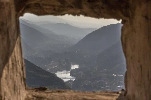 Mtskheta, Georgia. The Ancient World Heritage, Georgian Orthodox Jvari Mona.. Stock Photos
