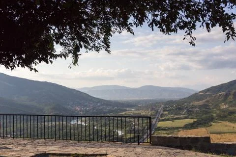 Mtskheta, Georgia. The Ancient World Heritage, Georgian Orthodox Jvari Mona.. Stock Photos
