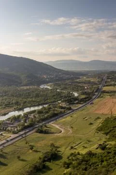 Mtskheta, Georgia. The Ancient World Heritage, Georgian Orthodox Jvari Mona.. Stock Photos