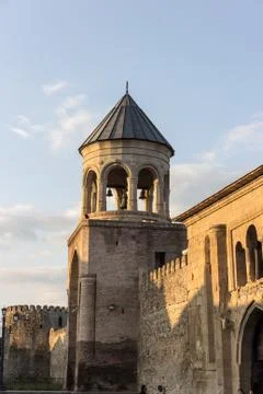 Mtskheta, Georgia. The Ancient World Heritage, Georgian Orthodox Jvari Mona.. Stock Photos