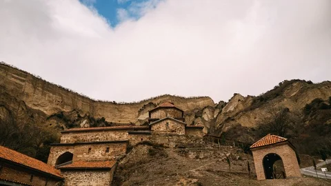 Mtskheta, Georgia. The View Of Shiomgvime Or Shio-Mgvime Monastery, Medieval Stock Footage 105124423
