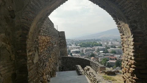 Mtskheta from Jvari monastery. Georgia. Stock Footage 101175003