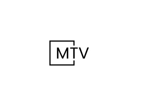 MTV letter initial logo design vector illustration Stock Illustration