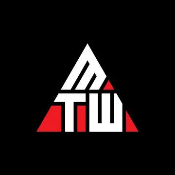 MTW triangle letter logo design with triangle shape. MTW triangle logo desi.. Stock Illustration