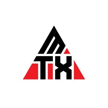 MTX triangle letter logo design with triangle shape. MTX triangle logo desi.. Stock Illustration