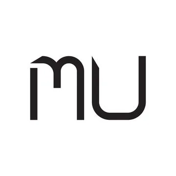 Mu initial letter vector logo icon Stock Illustration