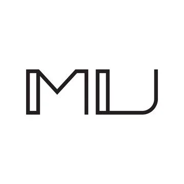 Mu initial letter vector logo icon Stock Illustration