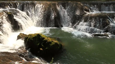 Muaklek waterfall Stock Footage 31619076
