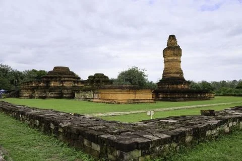 Muara Takus is a Buddhist temple complex in Kampar Regency, Riau Stock Photos