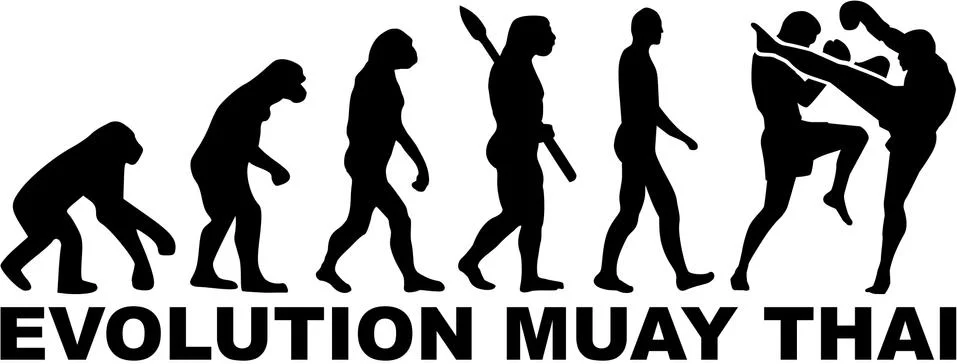 Muay Thai evolution Stock Illustration
