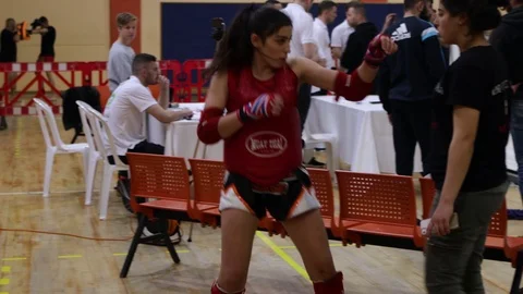 Muay Thai fighter warmup Stock Footage 118598458