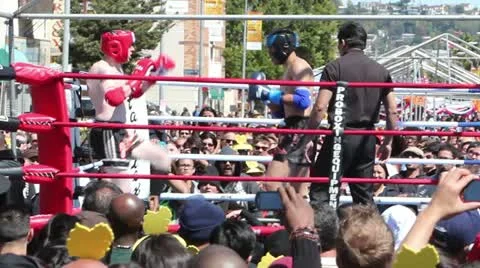 Muay Thai Match Medium Elbows Stock Footage 11019586