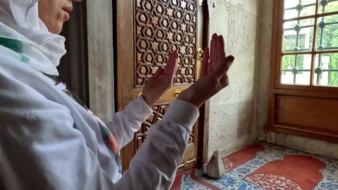 Mubarak Ramadan Devotions Female Interior God Home Mosque Stock Footage 339963893