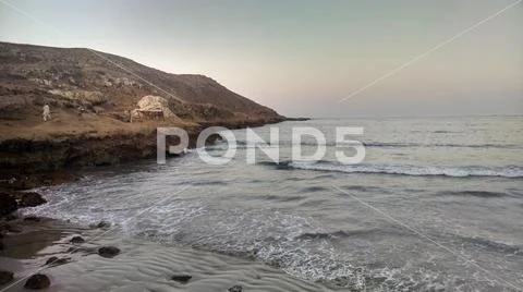 Mubarak Village Beach View Balochistan Pakistan Stock Photos