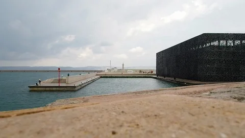 MuCEM Musee des civilizations de l'Europe et de la Mediterranee. Stock Footage 98774728
