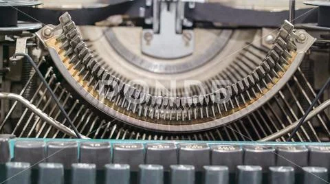 Photograph: A much closer look of the typebars of the antique ...