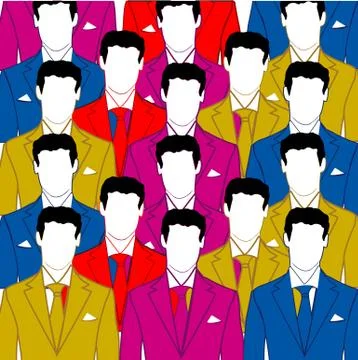 Much folk in suit Illustrazione stock