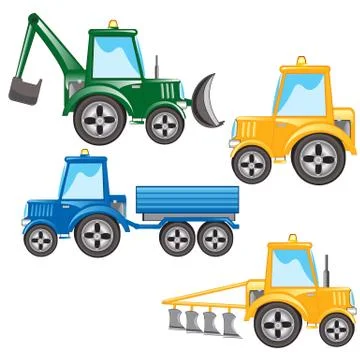 Much tractors Stock Illustration