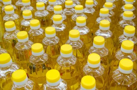 Much vegetable oil Fotos Stock