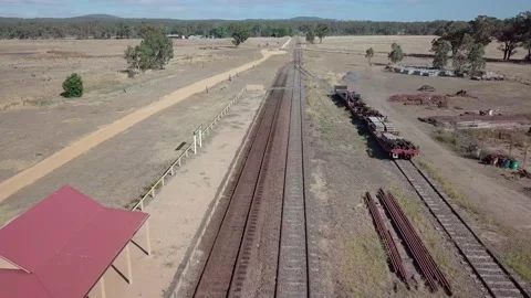 Muckleford Train Station. Victorian Goldfields Railway. Stock Footage