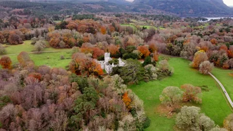 Muckross Abbey Killarney Ring of Kerry Ireland Nature Aerial Drone Vidéo 166123728