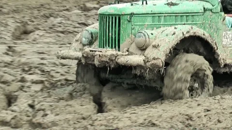 Mud 4x4 race in summer Stock Footage 36677958