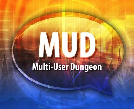 MUD acronym definition speech bubble illustration Stock Illustration