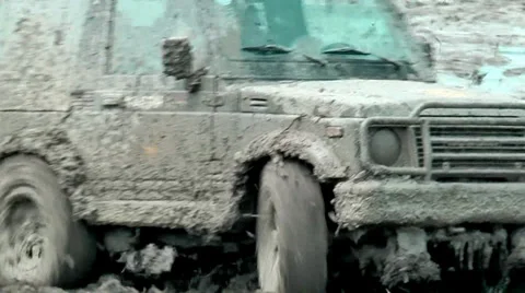 Mud adventure 4x4 race in summer Stock Footage 36678053
