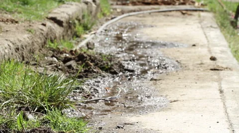 Mud and water by the road Video stock 67728852