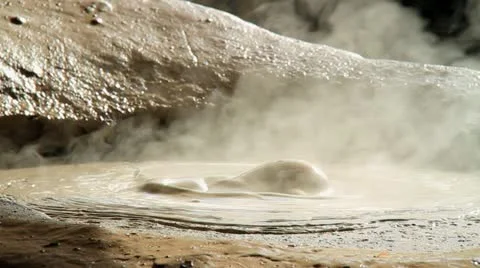 Mud bubble Stock Footage 10931156